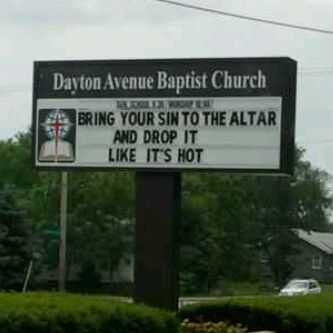 Funny Church Signs  sins