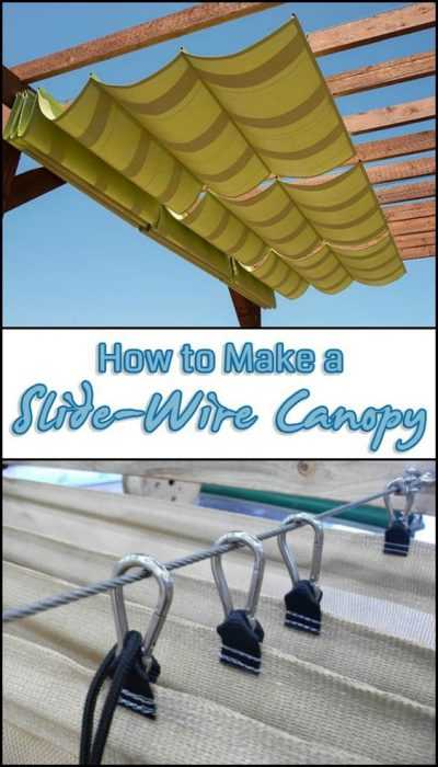 diy slide wire canopy