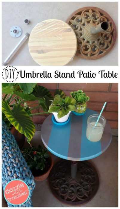 diy umbrella table