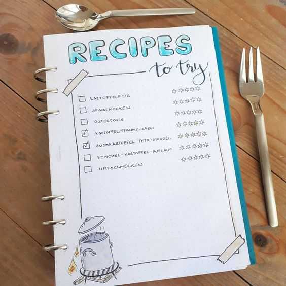 journal recipes to try