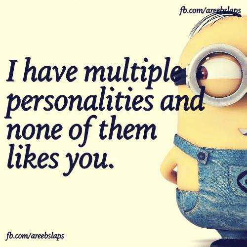 Funny Minion Images With Captions  multiple personalities