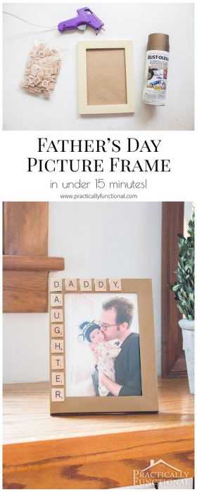 diy father picture frame
