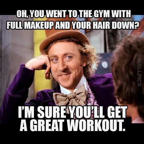 funny full make up gym