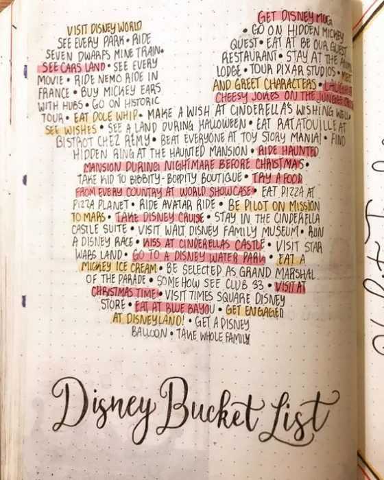 diy disney bucket list