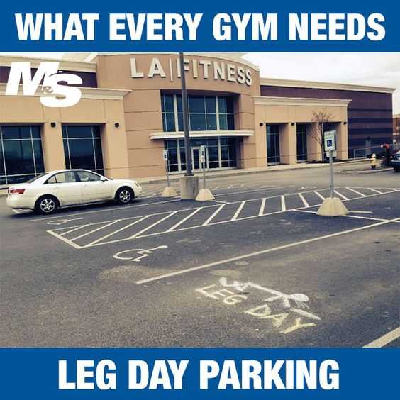 meme leg day parking