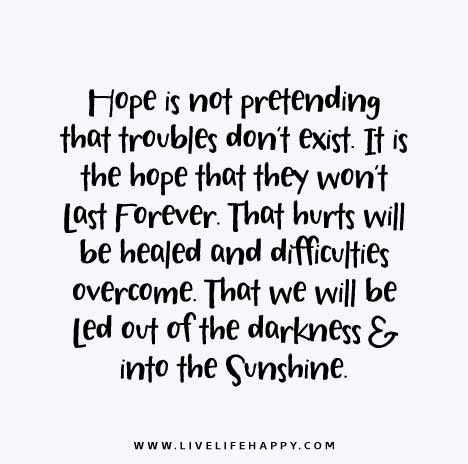 quote hope is not pretending