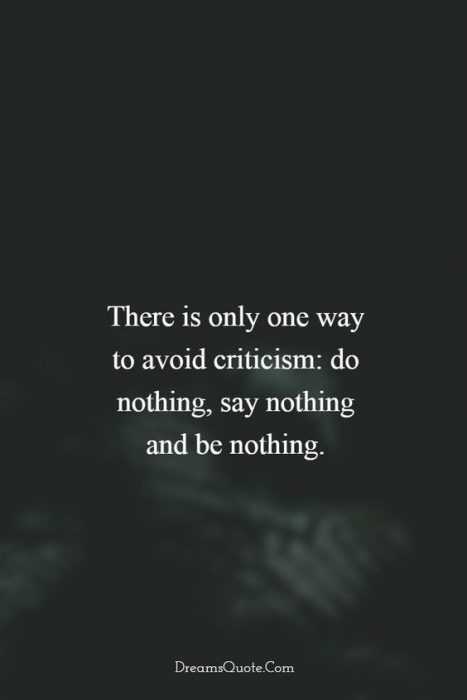quote avoid criticism