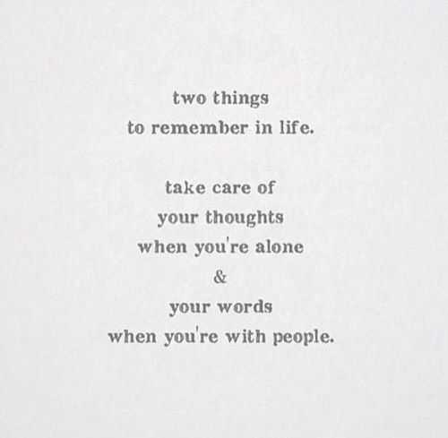 quote two things remember