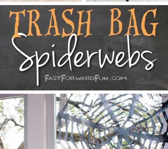 Diy Trashbag Spiderwebs