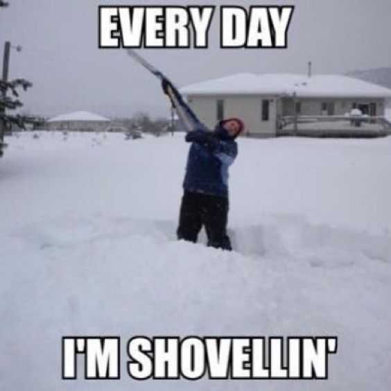 funny snow shoveling