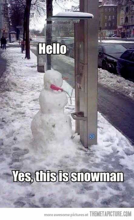 funny snowman yes