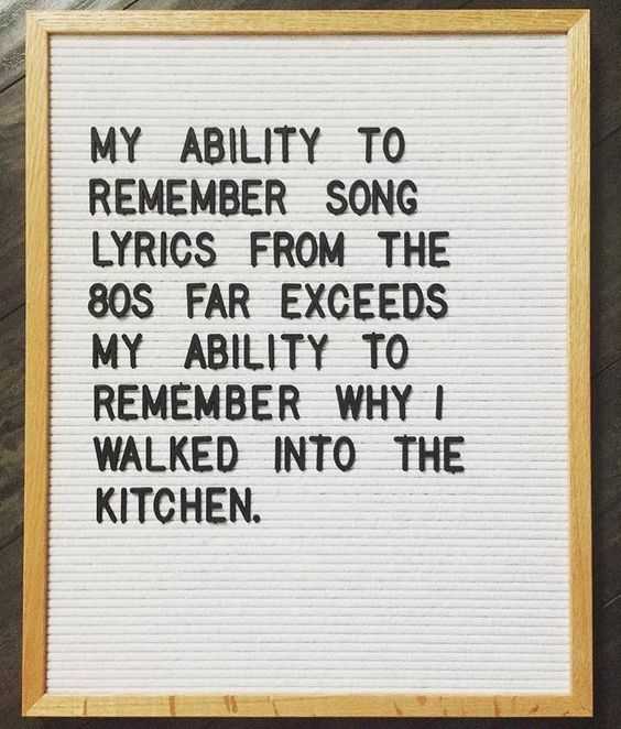 Funny letter board messages  memory and aging