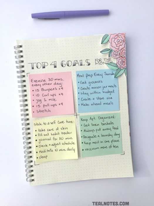 ideas bujo achievements and goals