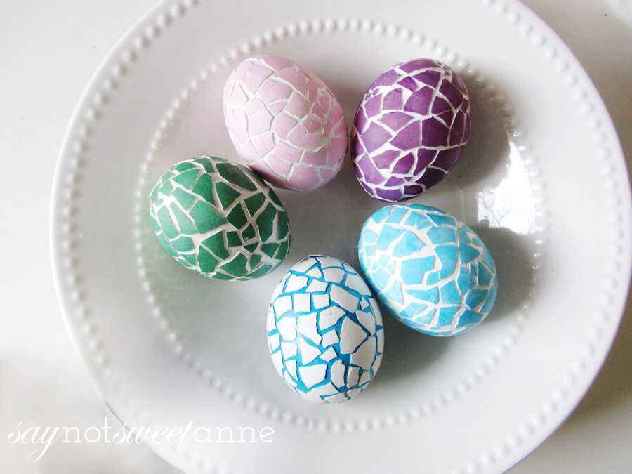 diy mosaic eggs