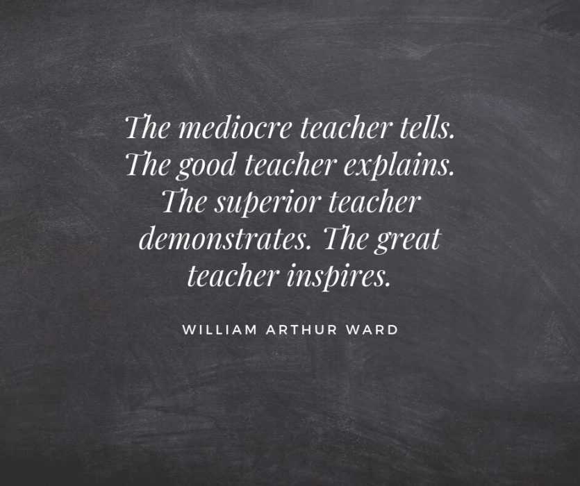 quote mediocre teacher