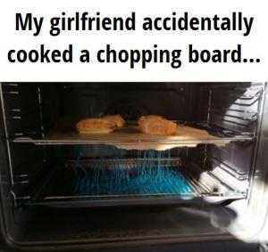 funny cooked chopping board