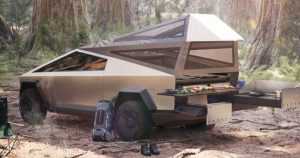 Tesla Cybertruck Camper Option Tesla Cybertruck outfitted with camper option
