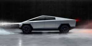 tesla-cybertruck-side Sideview of Tesla Cybertruck