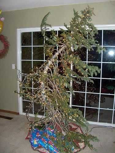 fail christmas tree bent