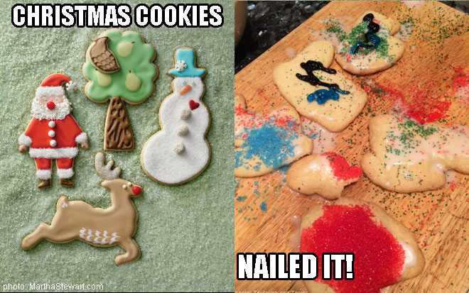 funny christmas tree cookies