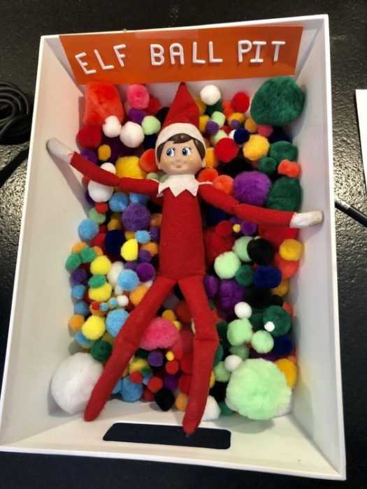 clever elf on the shelf ideas  elf ball pit