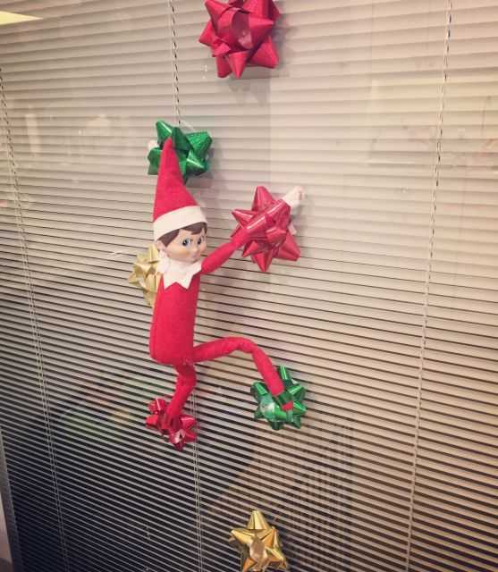 clever elf on the shelf ideas  climbing bows