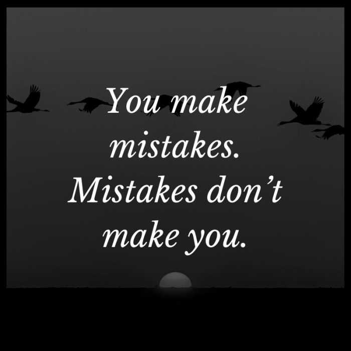 quote you make mistakes