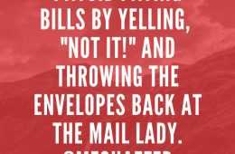 Quote Paying Bills