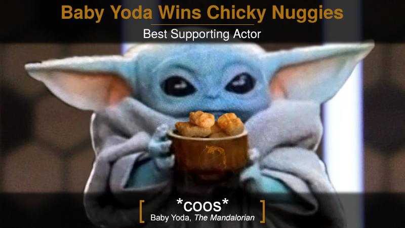 Baby Yoda Chicken Nuggies Movie Wallpaper