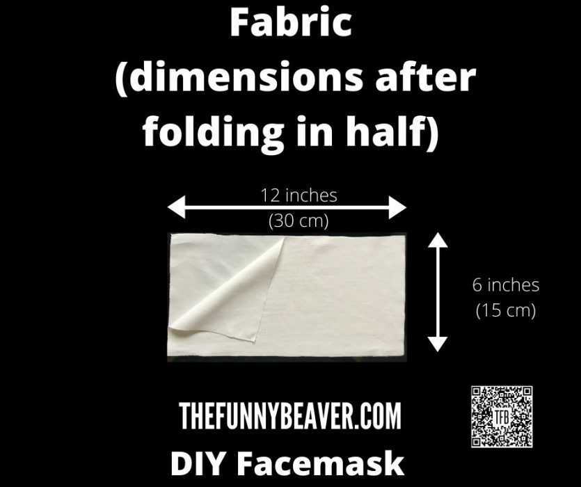 DIY Home made face mask instructions - step 1