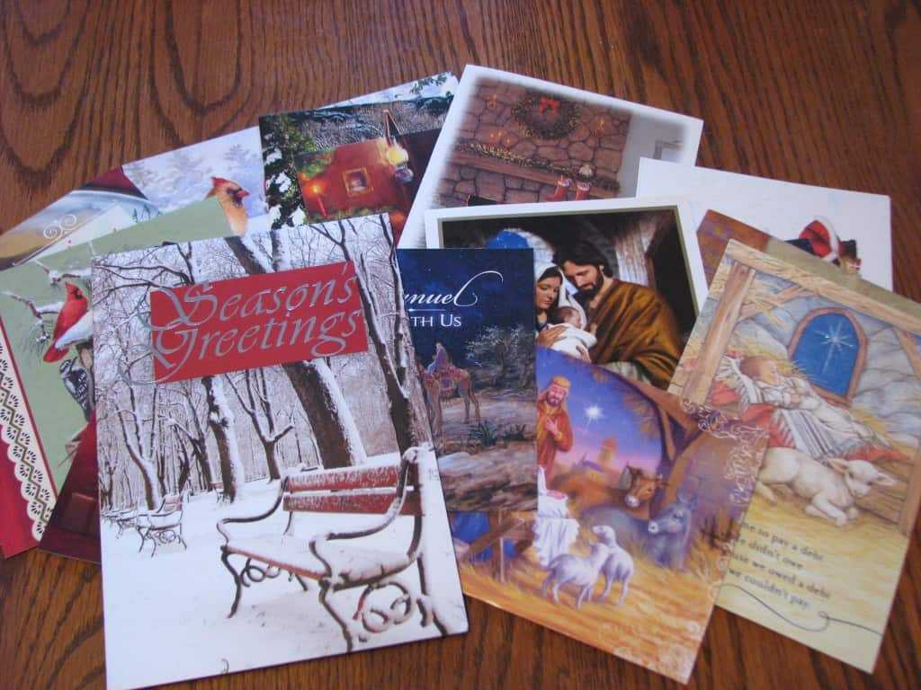 decluttering and diy toilet paper  old christmas cards