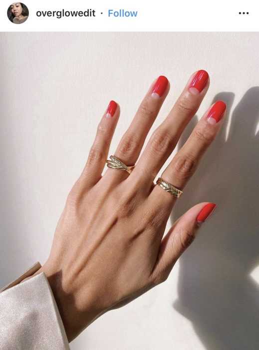 creative diy nail ideas - simple red