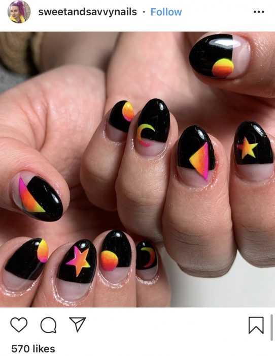 creative diy nail ideas - egyptian sky