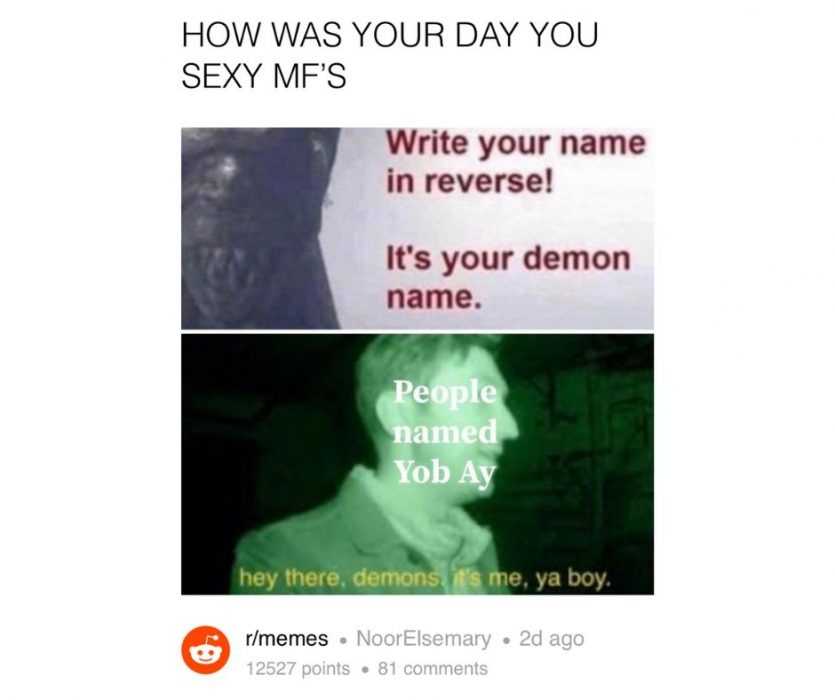 demon name meme  ya boy