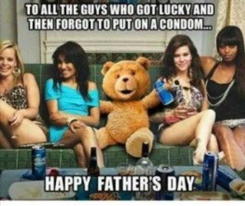 ted cheering all guys out there who got lucky but forgot condom