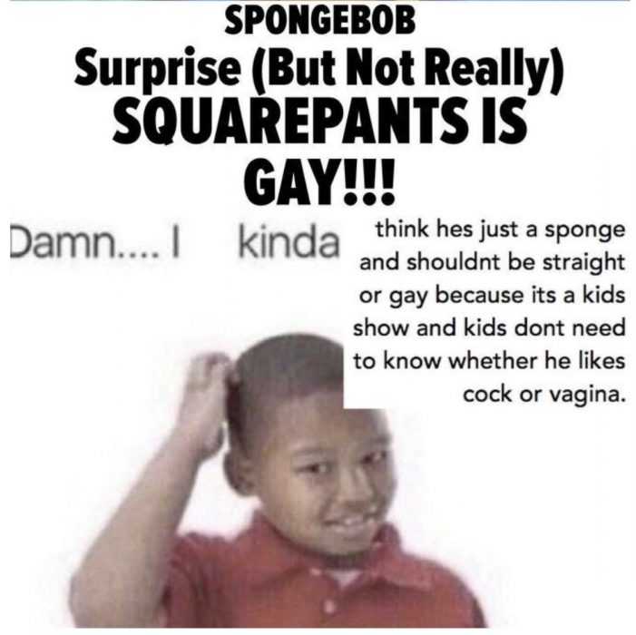 what kids think of gay spongebob meme