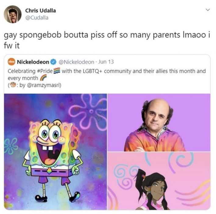 gay pride meme spongebob