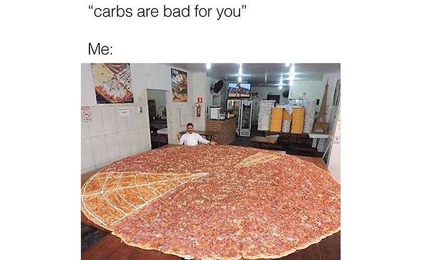pizza carbs bad