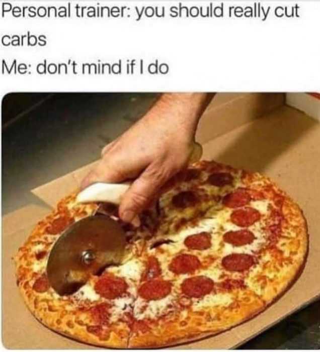 pizza cut carbs