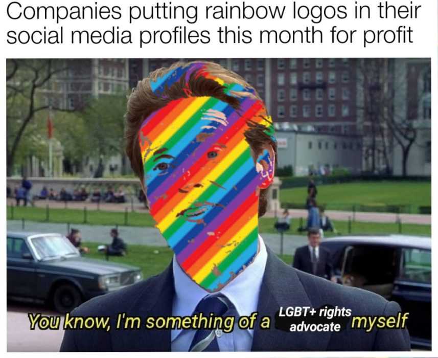 gay pride month car meme
