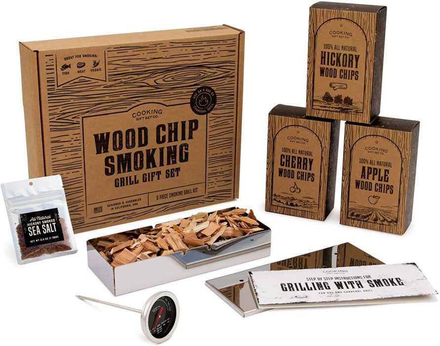 wood chip smoking set