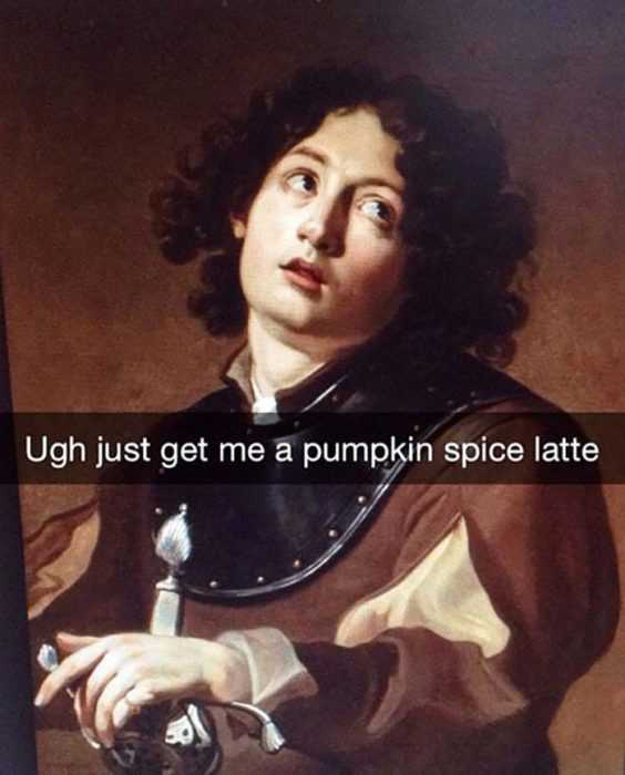 Pumpkin Spice Latte meme medieval painter