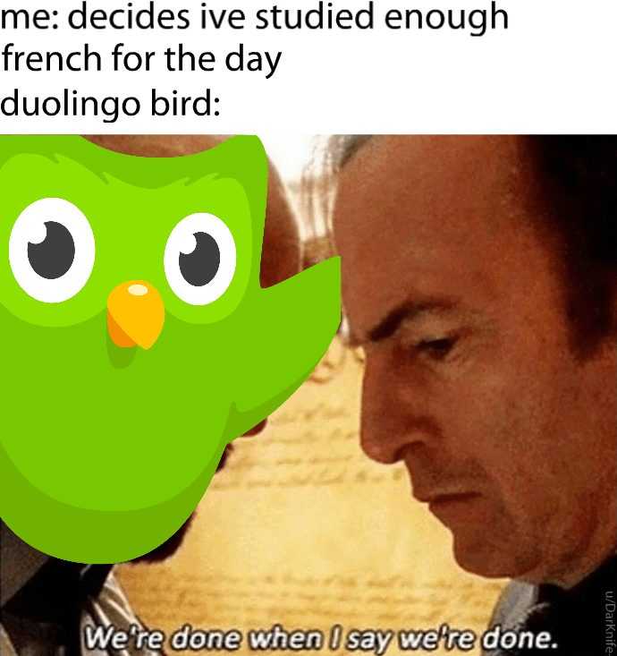 don't start your trip late duolingo