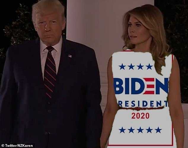 Rnc-Biden-Dress Melania Green Screen Dress Memes Vote Biden