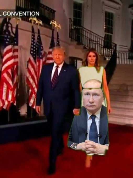 Rnc-Putin Melania Green Screen Dress Memes Putin Him Down A Crotch