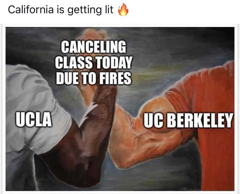 wildfire canceling classes