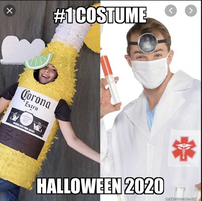 halloween 2020 costumes meme  corona vs doctor?
