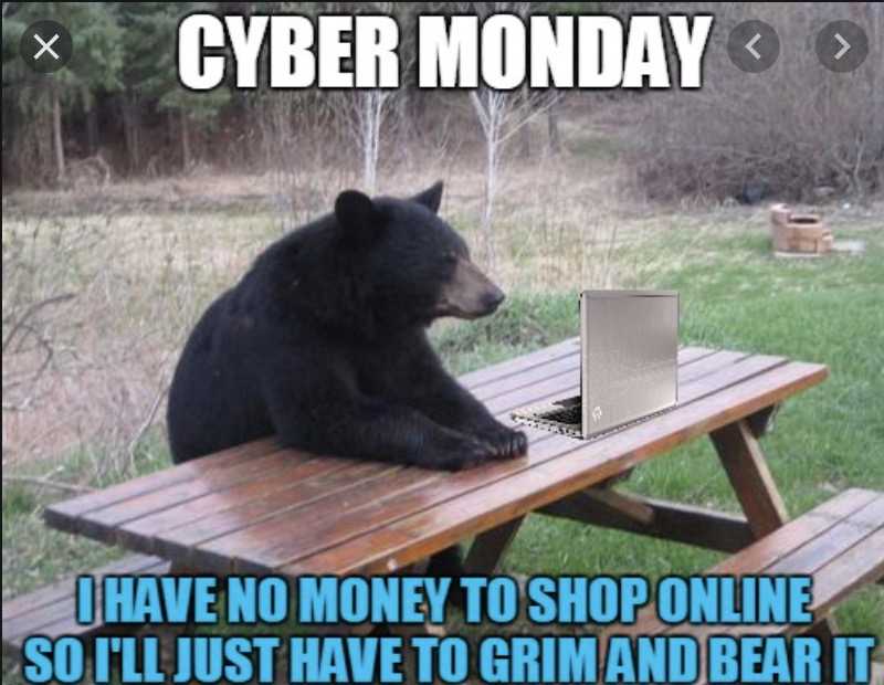 cyber monday animal meme unbearably good deals