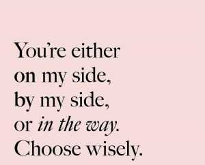 Self care  choose wisely