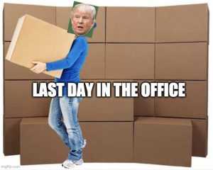 trump last day meme  don't let door hit you on way out